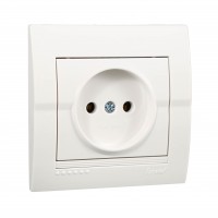 Розетка біла без заземлення  Lezard Deriy 702-0202-121
