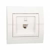 Розетка біла комп'ютерна RJ45 5 категорія LEZARD DERIY   702-0202-139
