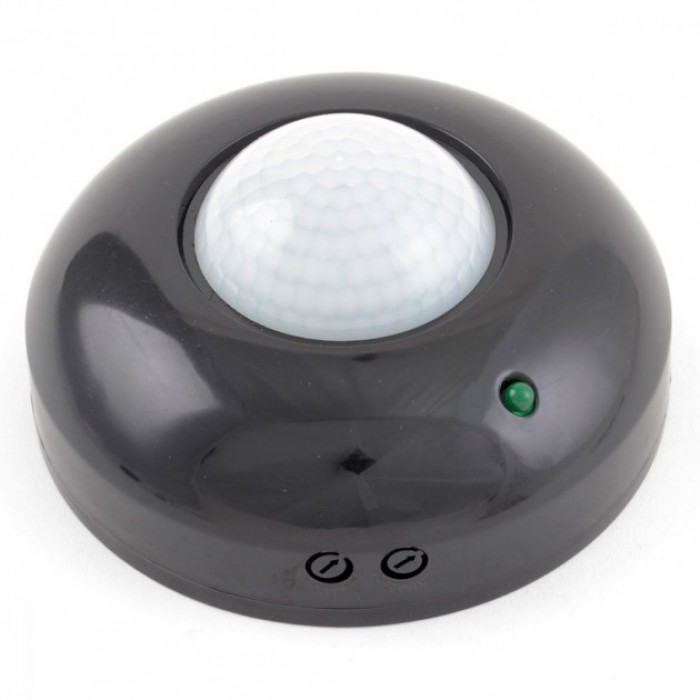 Датчик руху стельовий, накладний, 360°, чорний. THE LIGHT TL 8000