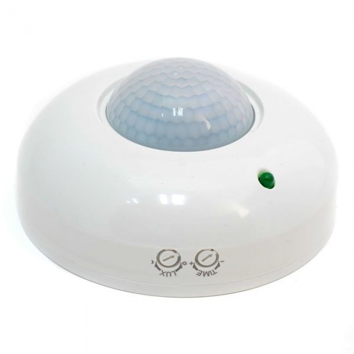 Датчик руху стельовий, накладний, 360°, білий. THE LIGHT TL 8000 