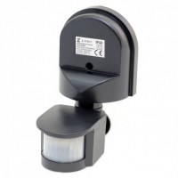 Датчик руху настінний, накладний, 180°, чорний. THE LIGHT TL 8001