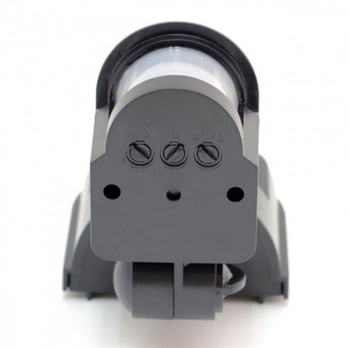 Датчик руху настінний, накладний, 180°, чорний. THE LIGHT TL 8001